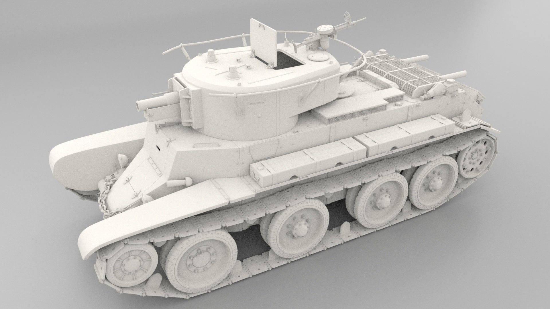 1/6 BT-7 Tank - Tracks Set (3D Printed) - Soviet Tank Model Parts