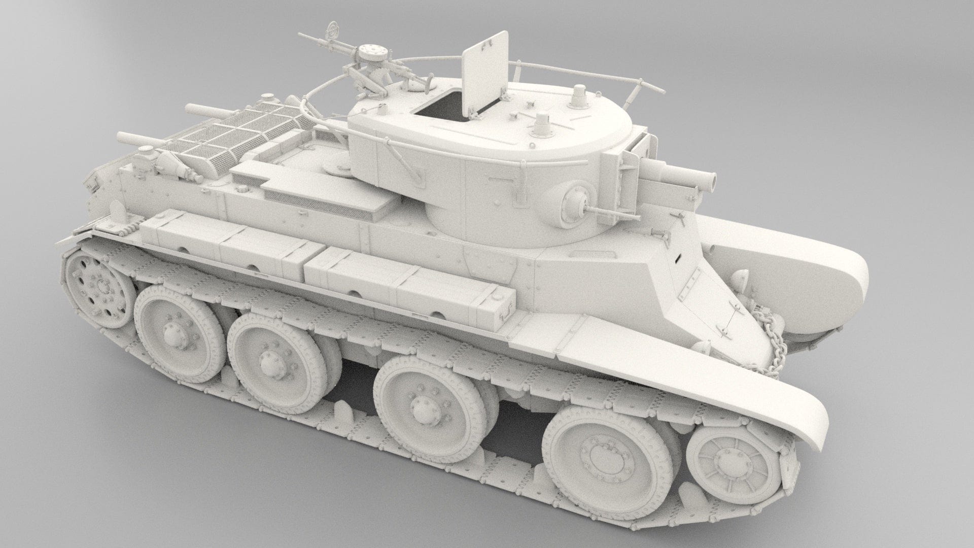 1/6 BT-7 Tank - Tracks Set (3D Printed) - Soviet Tank Model Parts