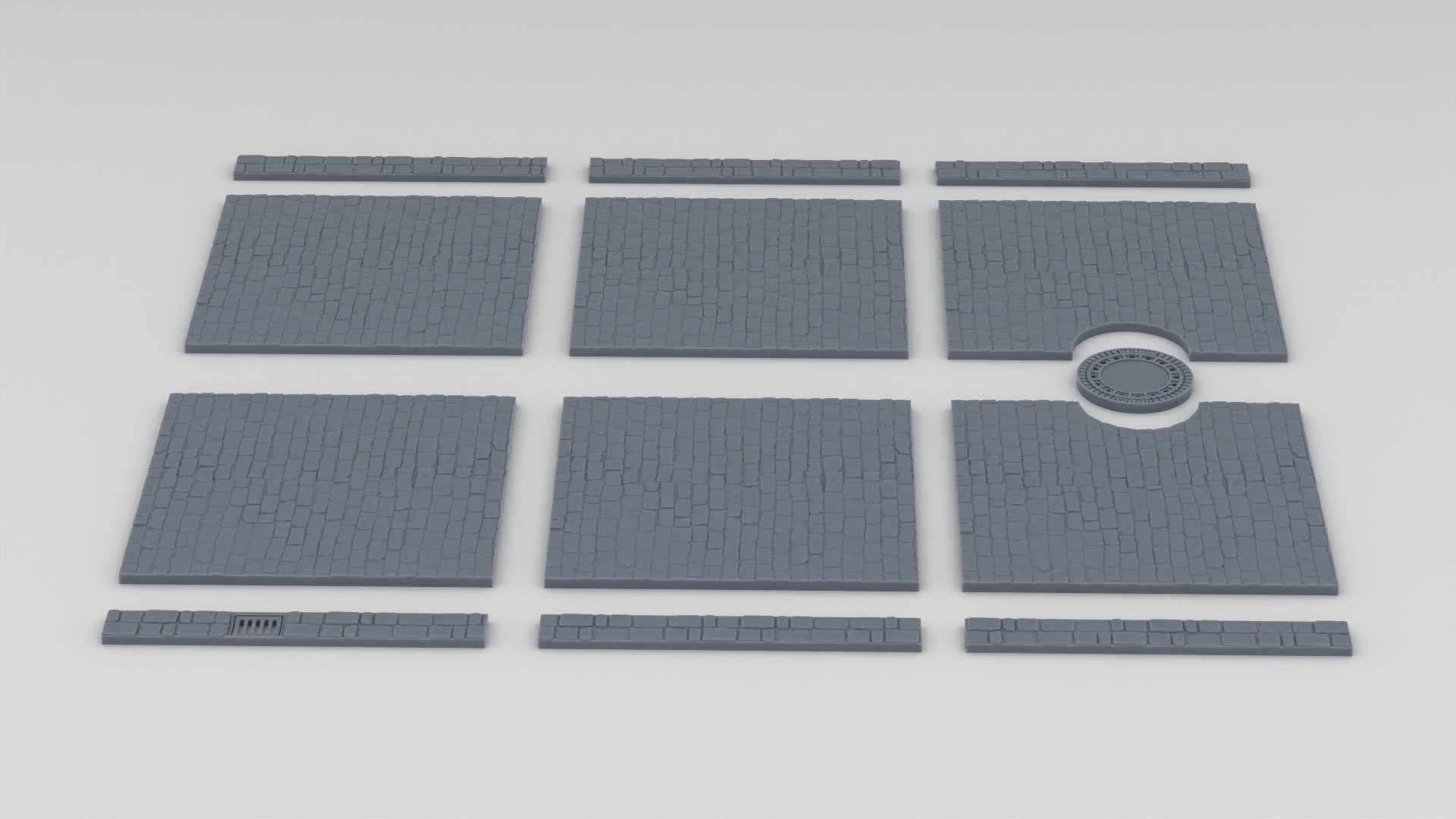 1/6 Cobblestone Road Set - distefan 3d print