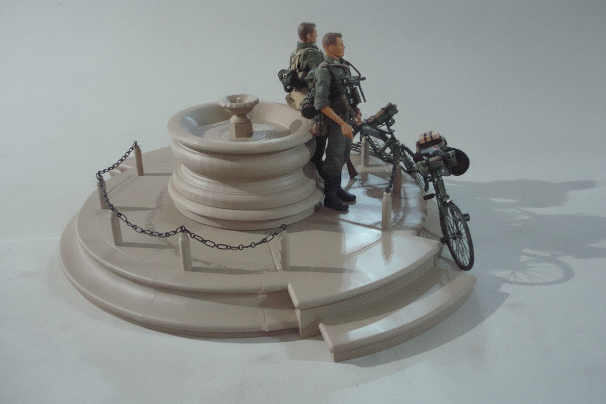 1/6 Czechoslovak Fountain, chateau Zákupy Kit