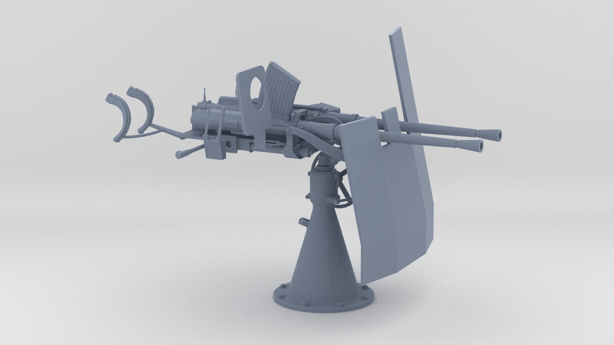 1/6 DKM Double 20mm C/30 Flak w/ Shield Kit - distefan 3d print