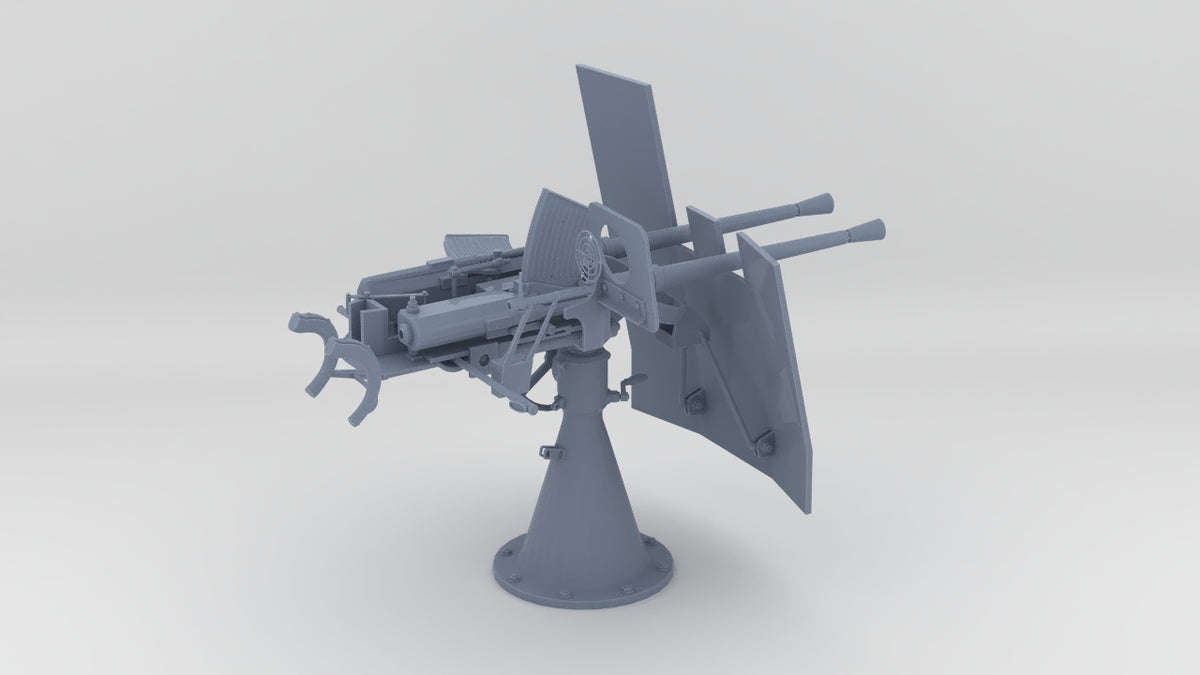 1/6 DKM Double 20mm C/30 Flak w/ Shield Kit - distefan 3d print
