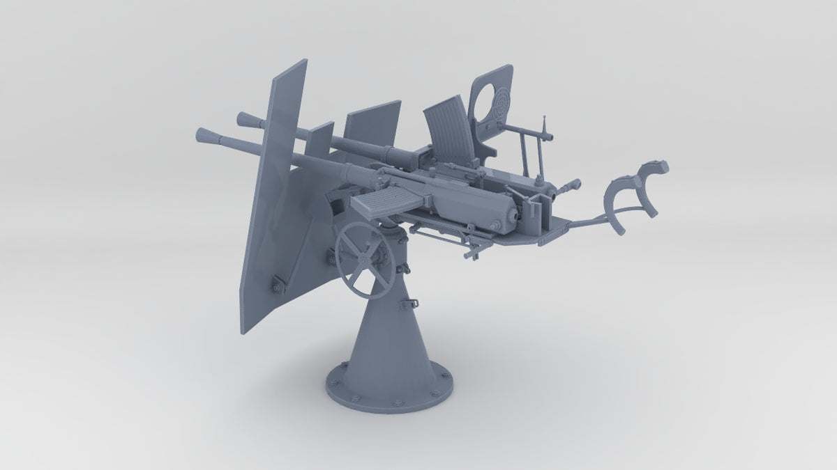 1/6 DKM Double 20mm C/30 Flak w/ Shield Kit - distefan 3d print