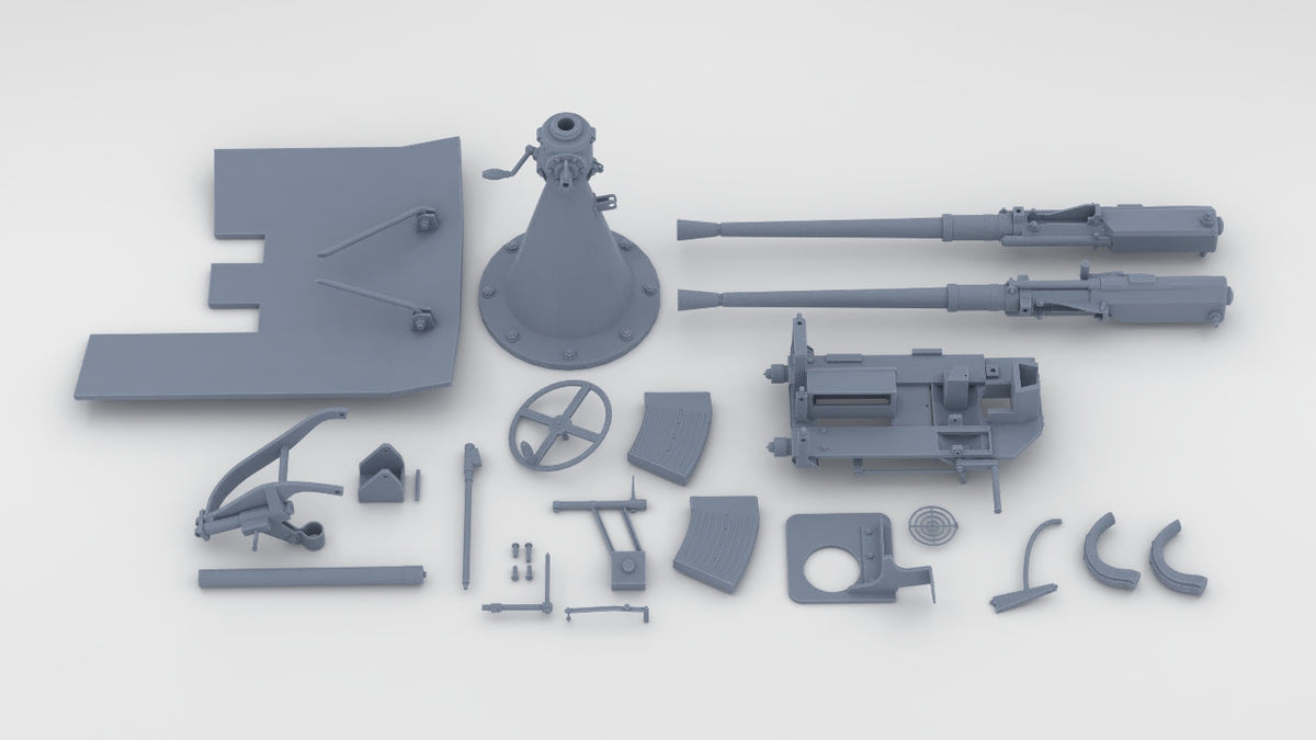 1/6 DKM Double 20mm C/30 Flak w/ Shield Kit - distefan 3d print