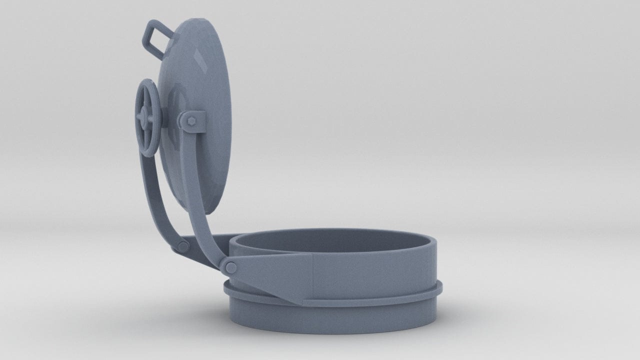 1/6 DKM U-Boot VII/C Open Hatch (Hinged) - distefan 3d print