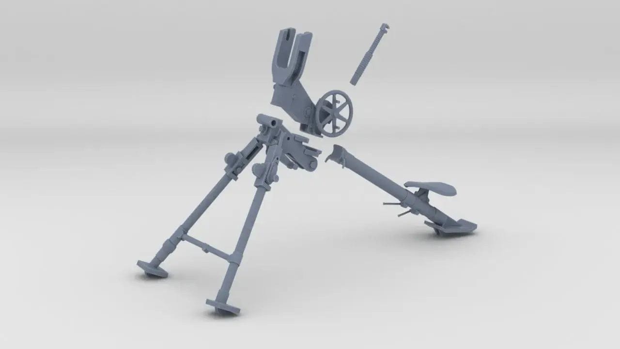 1/6 French 8mm Hotchkiss 14 Heavy MG Set - distefan 3d print