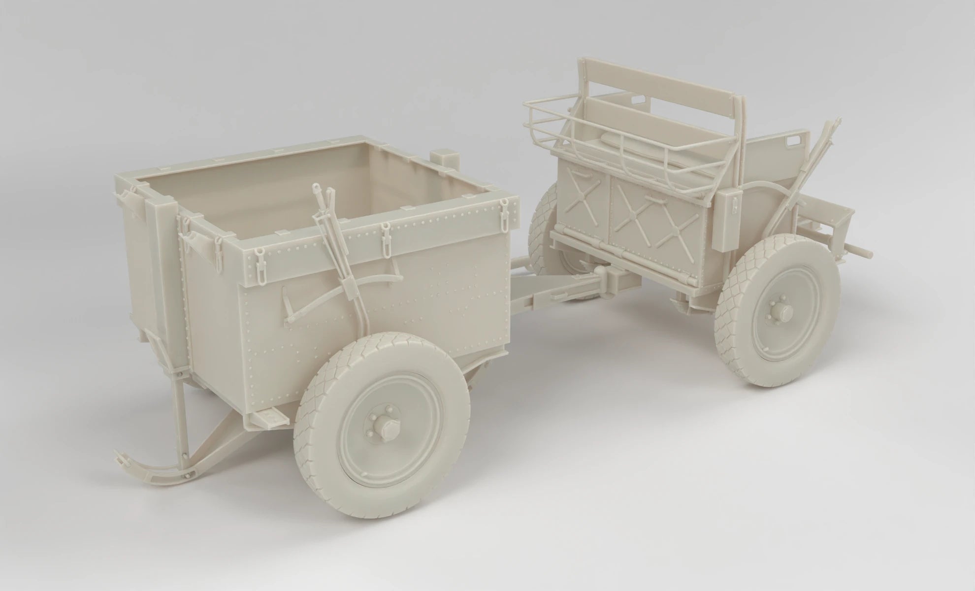 1/6 German If.5 MG-Wagen 36 Anti-Aircraft Wagon Set 3dspro