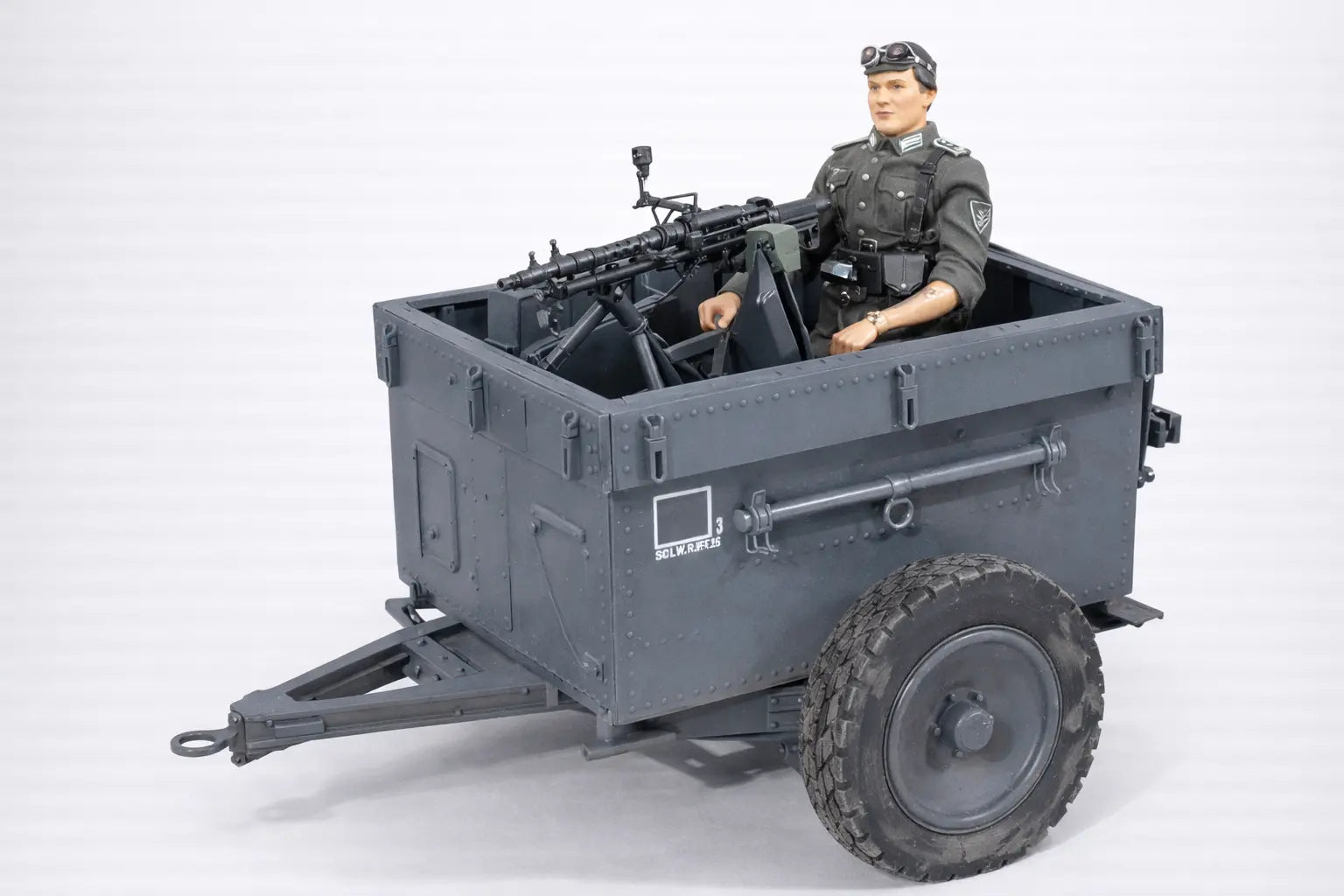 1/6 German If.5 MG-Wagen 36 Anti-Aircraft Wagon Set 3dspro