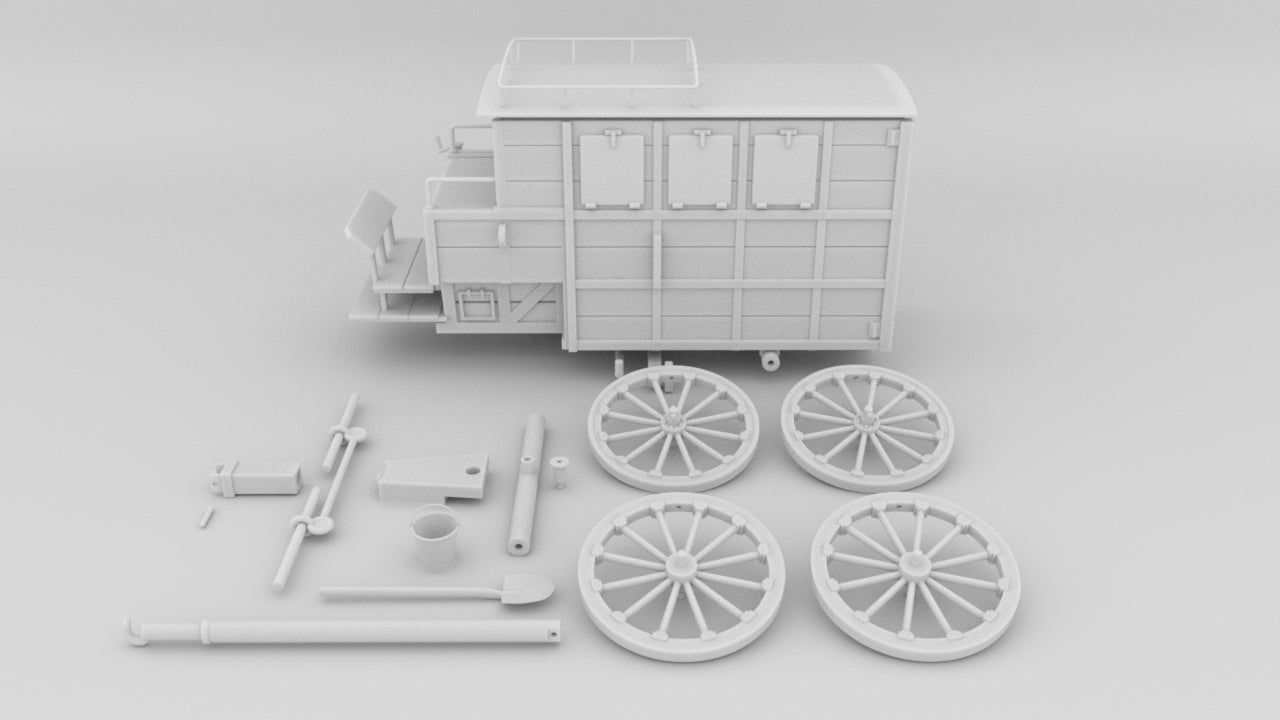 1/6 German WWII Horse Drawn Ambulance Set OITECH