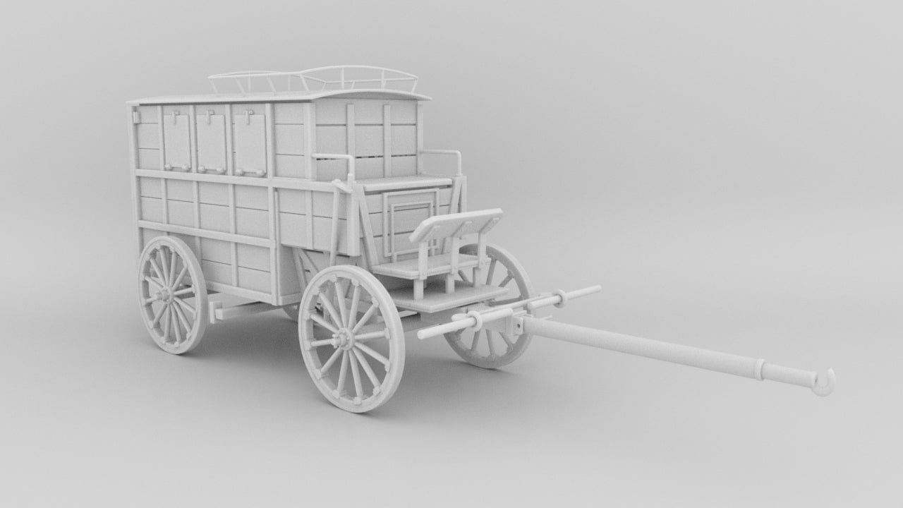 1/6 German WWII Horse Drawn Ambulance Set - distefan 3d print