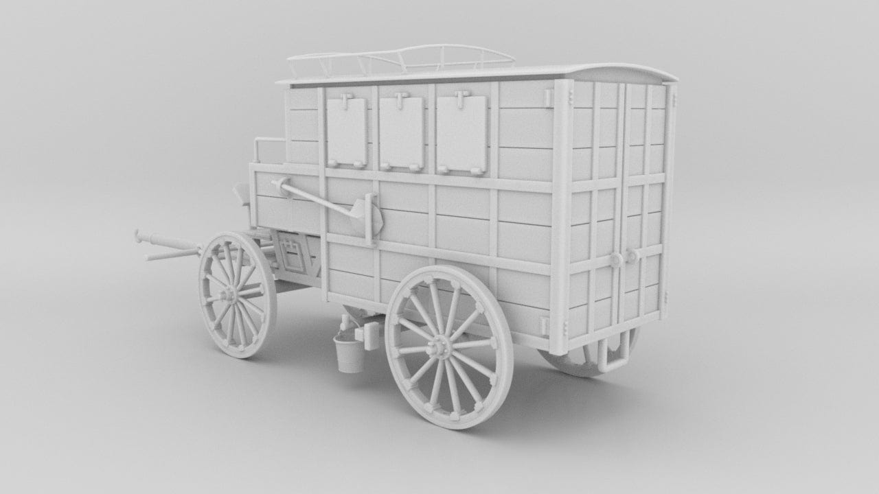 1/6 German WWII Horse Drawn Ambulance Set - distefan 3d print