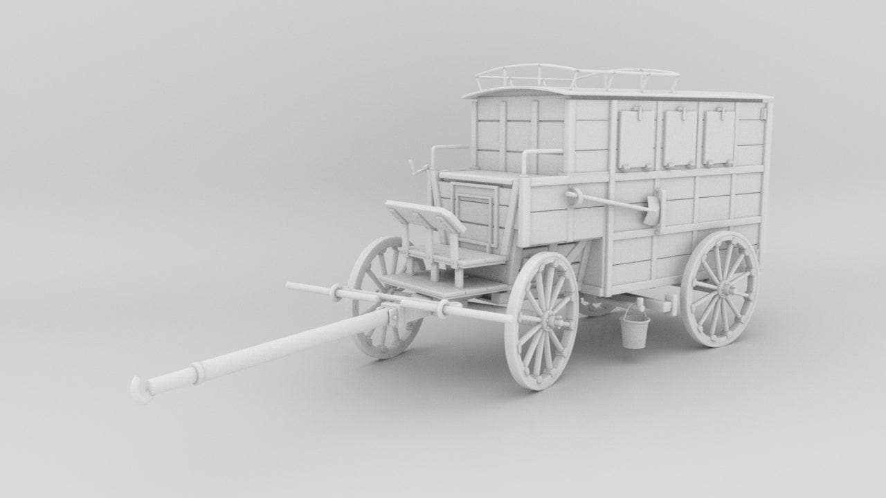 1/6 German WWII Horse Drawn Ambulance Set - distefan 3d print