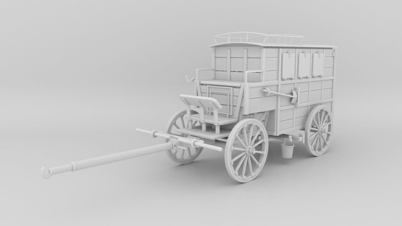 1/6 German WWII Horse Drawn Ambulance Set - distefan 3d print