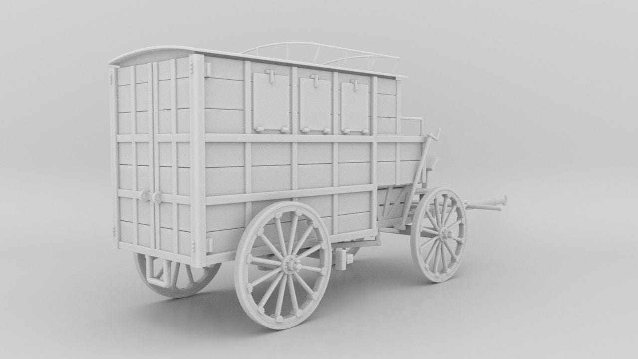 1/6 German WWII Horse Drawn Ambulance Set - distefan 3d print