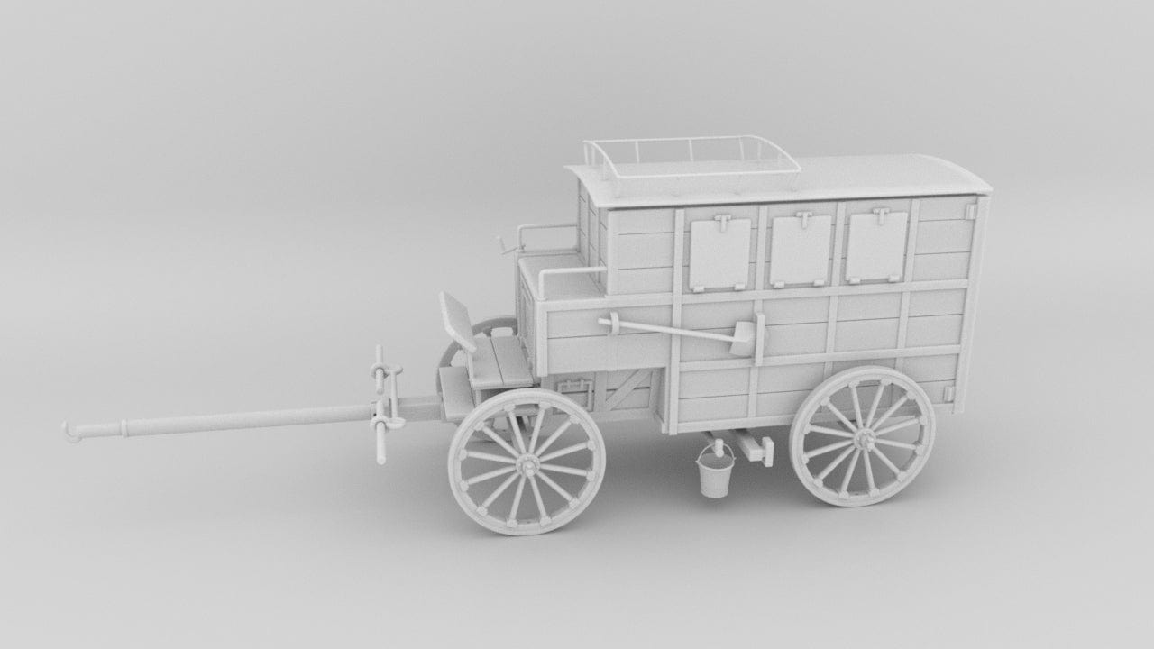 1/6 German WWII Horse Drawn Ambulance Set - distefan 3d print