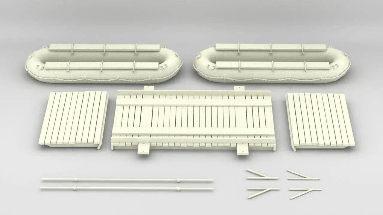 1/6 Germany WWII Grosse Flossacke 34 Assault Boat Set - distefan 3d print