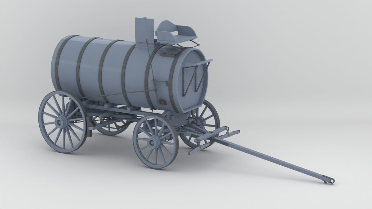 1/6 Horse-Drawn Water Wagon Set - distefan 3d print