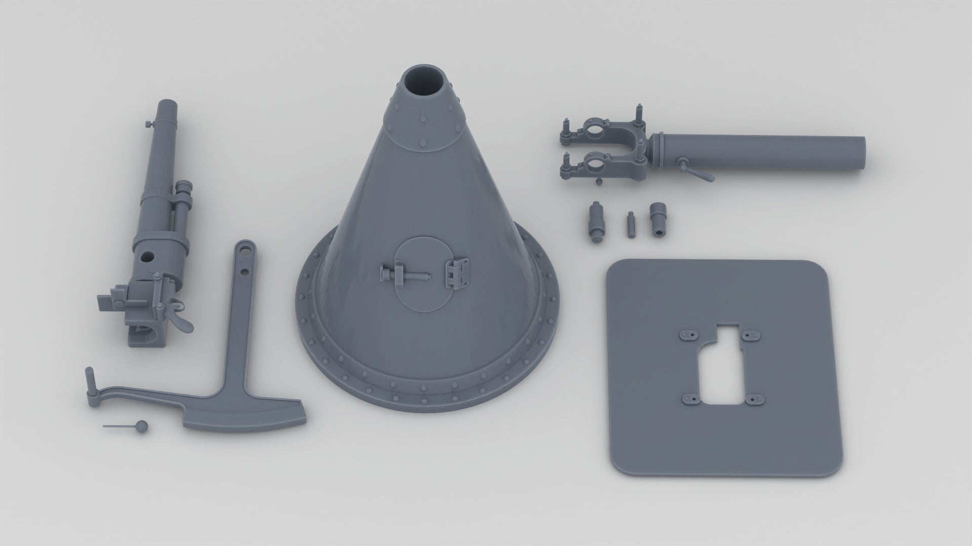1/6 Russian 37mm Hotchkiss Gun Set - distefan 3d print – alternate view