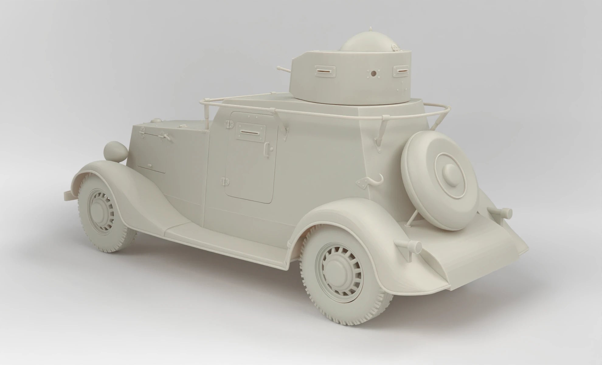 1/6 Russian BA20 Armor Car Set 3dspro – alternate view