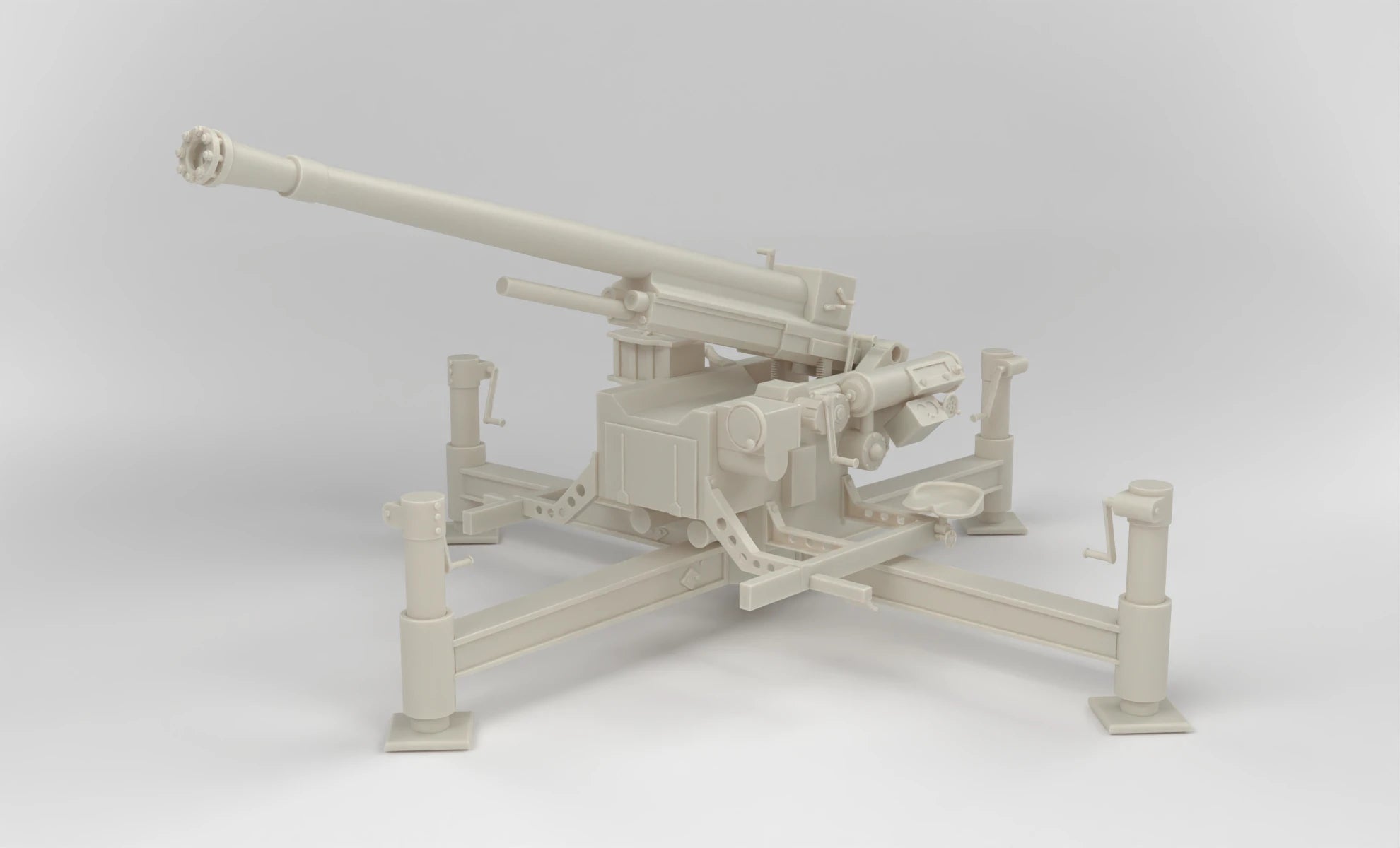 1/6 Skoda 75mm Model 1937 AA Cannon Kit 3dspro