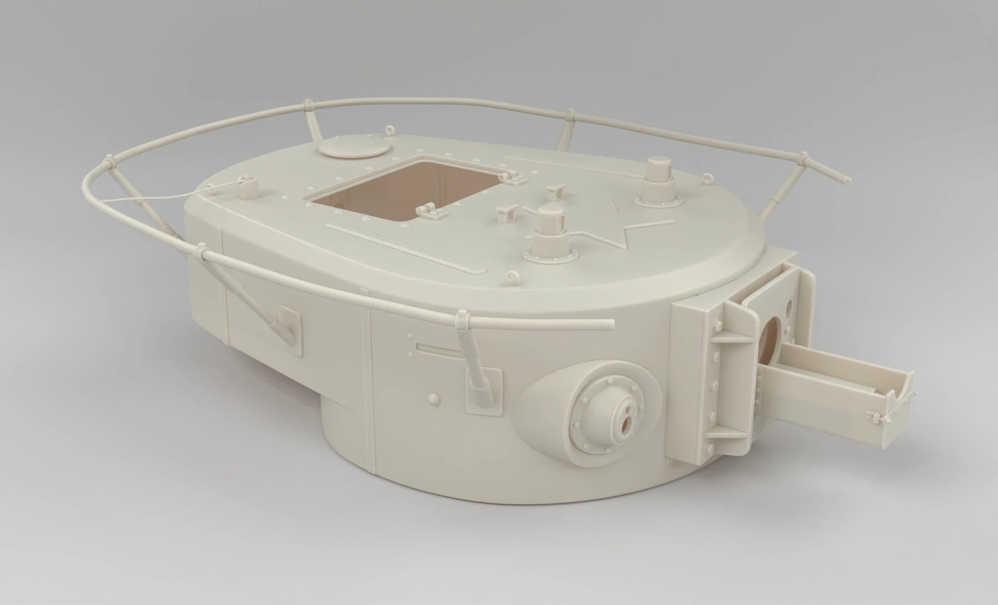 1/6 Soviet BT-7A Turret 3dspro – alternate view