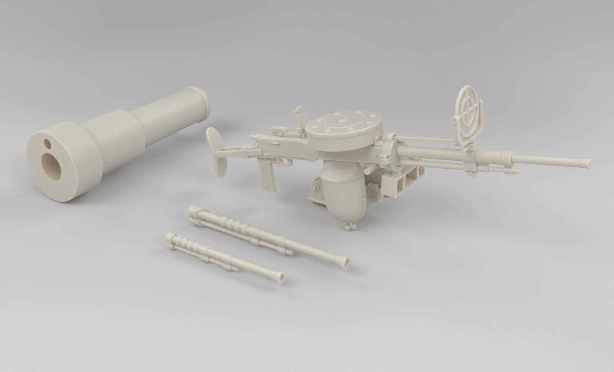 1/6 Soviet BT-7A Turret Guns Set (4pcs) - 3dspro – alternate view
