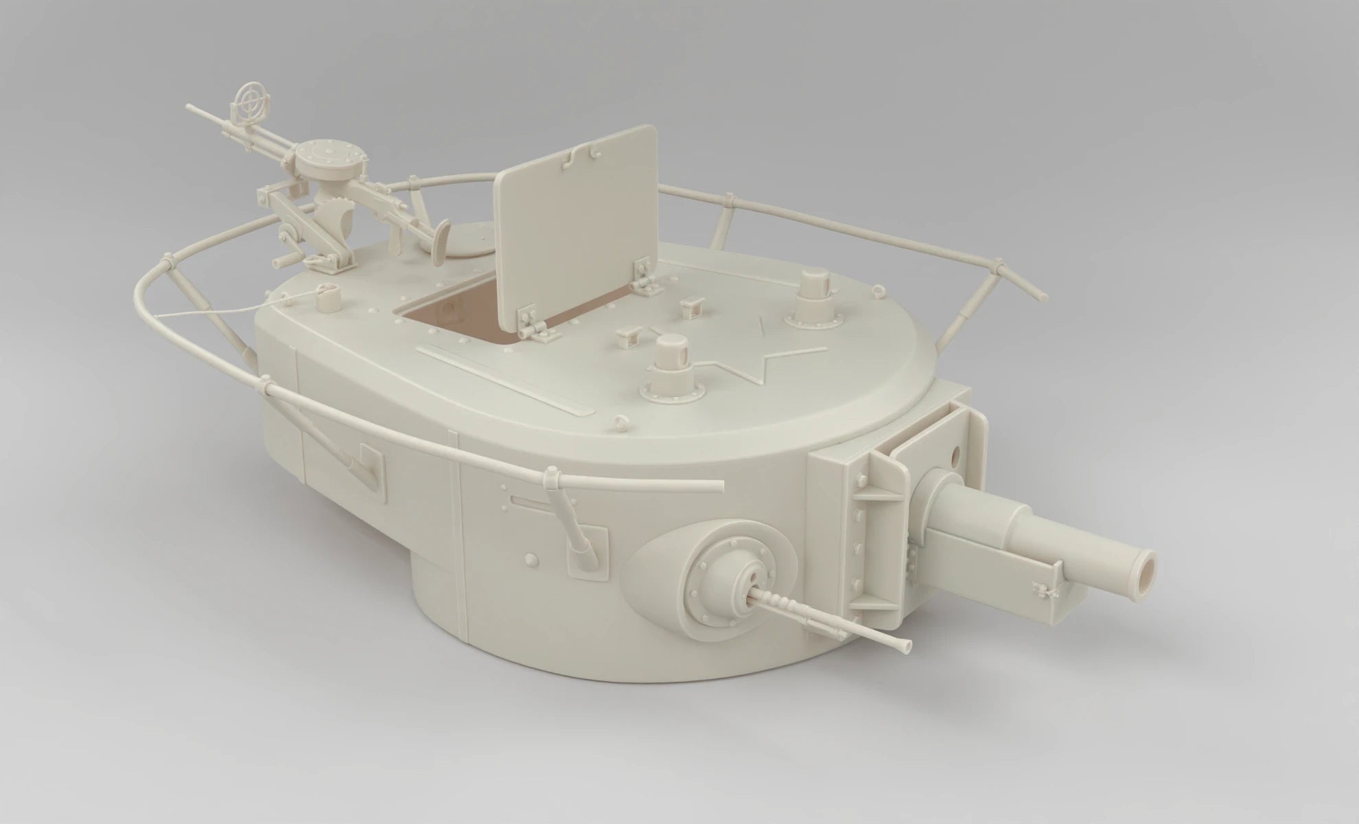 1/6 Soviet BT-7A Turret Guns Set (4pcs) - 3dspro