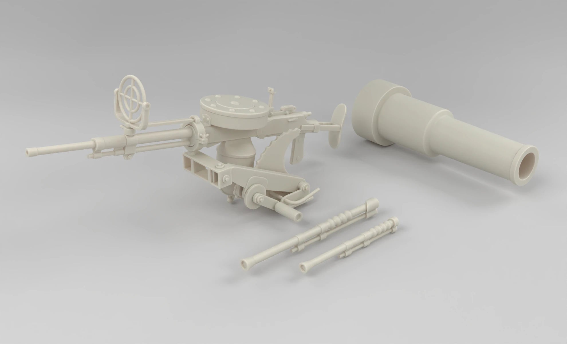 1/6 Soviet BT-7A Turret Guns Set (4pcs) - 3dspro