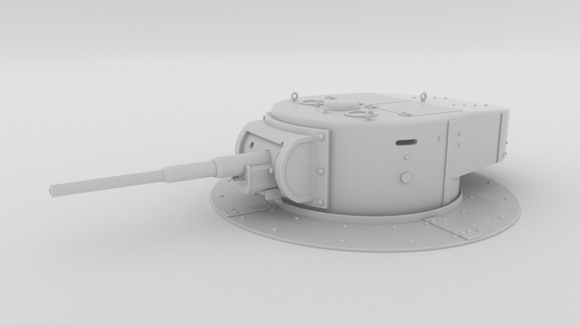 1/6 Soviet T-26 Bunker Turret (Resin, MJF) - Distefan 3D Print | Upgrade Your Diorama