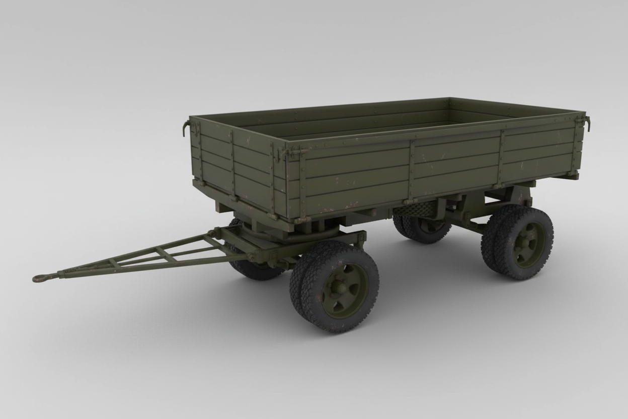 1/6 Soviet WWII 2-AP-2 Trailer Set 3dspro
