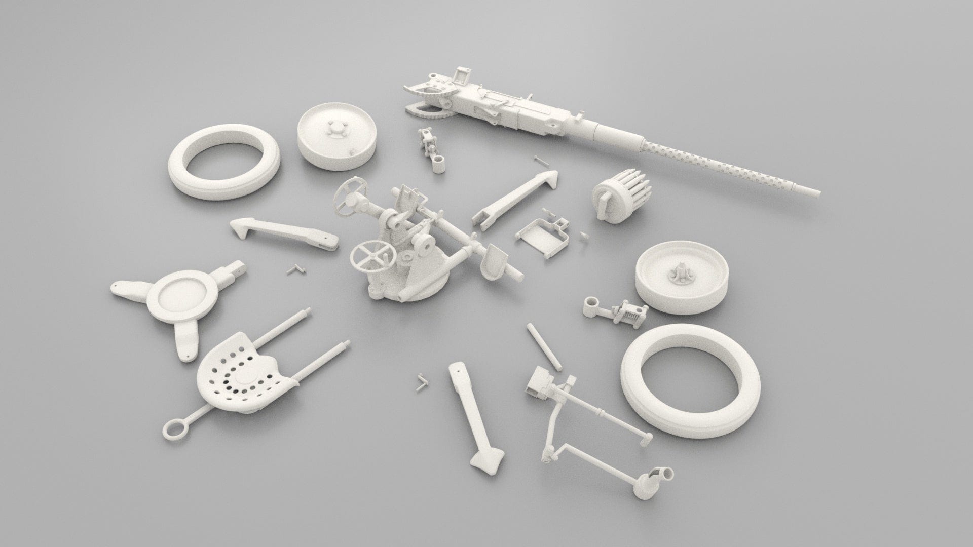 Complete the Firing Platform: 1/6 Swedish Bofors 20 mm M-40 - Mount (Part 2) (Distefan 3D Print)