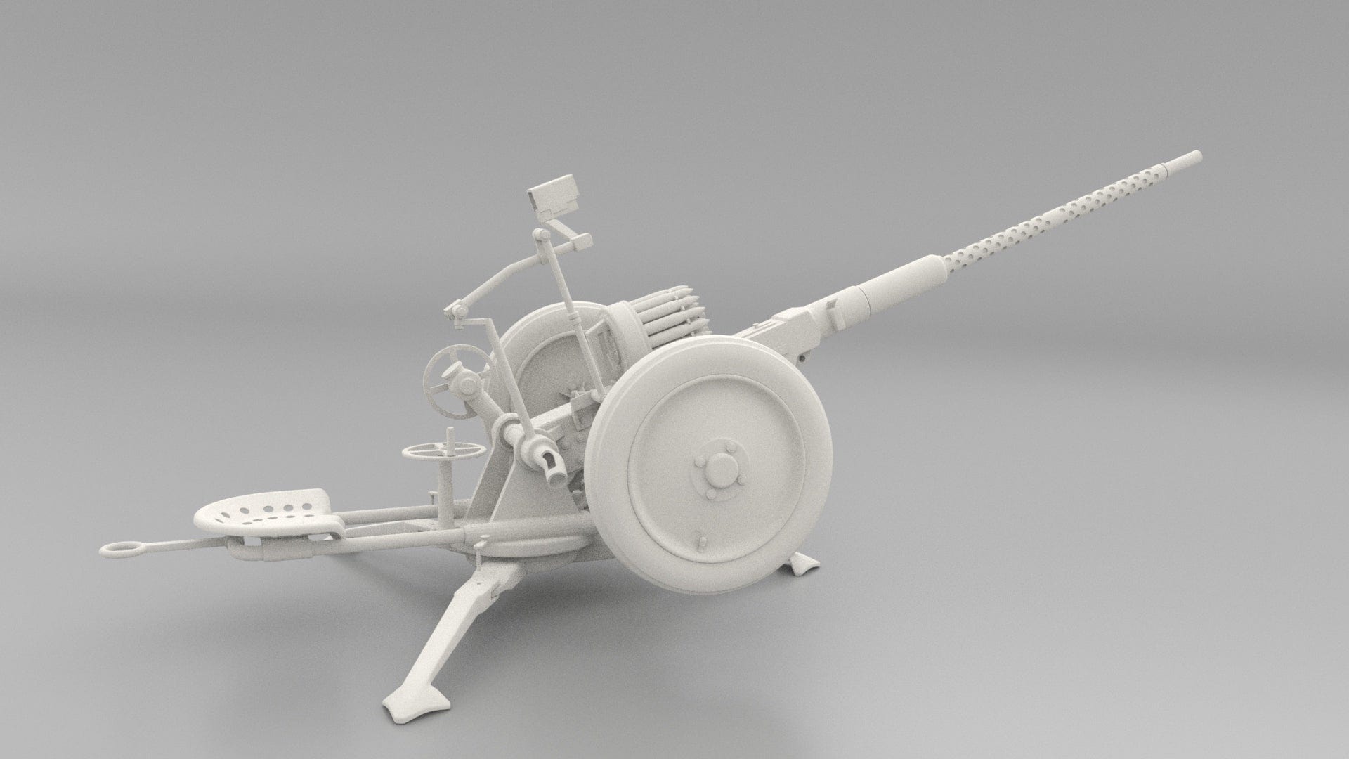 Complete the Firing Platform: 1/6 Swedish Bofors 20 mm M-40 - Mount (Part 2) (Distefan 3D Print)