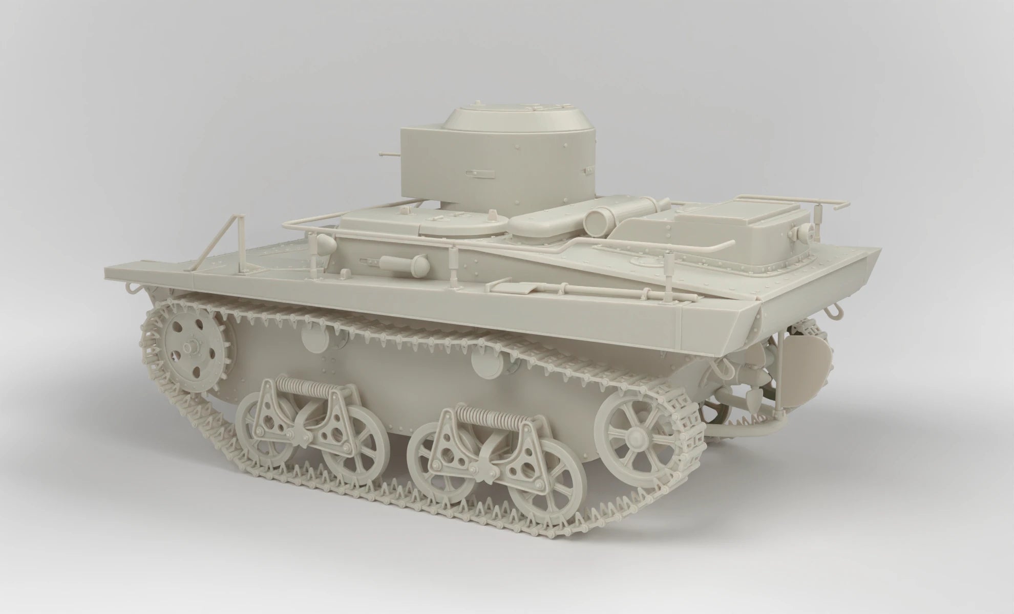 1/6 T-37 Soviet Amphibious Tank Kit 3dspro