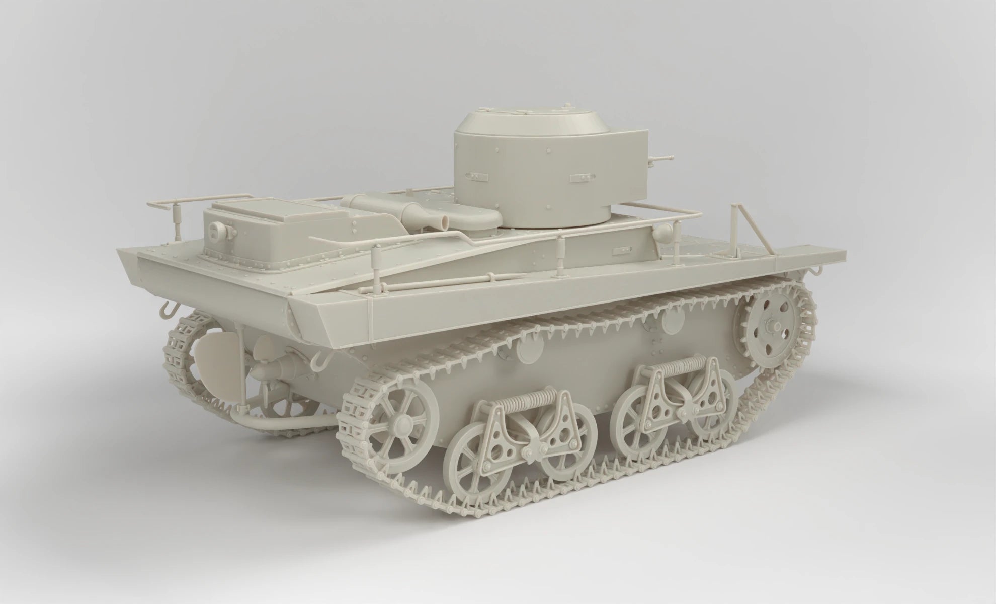 1/6 T-37 Soviet Amphibious Tank Kit 3dspro