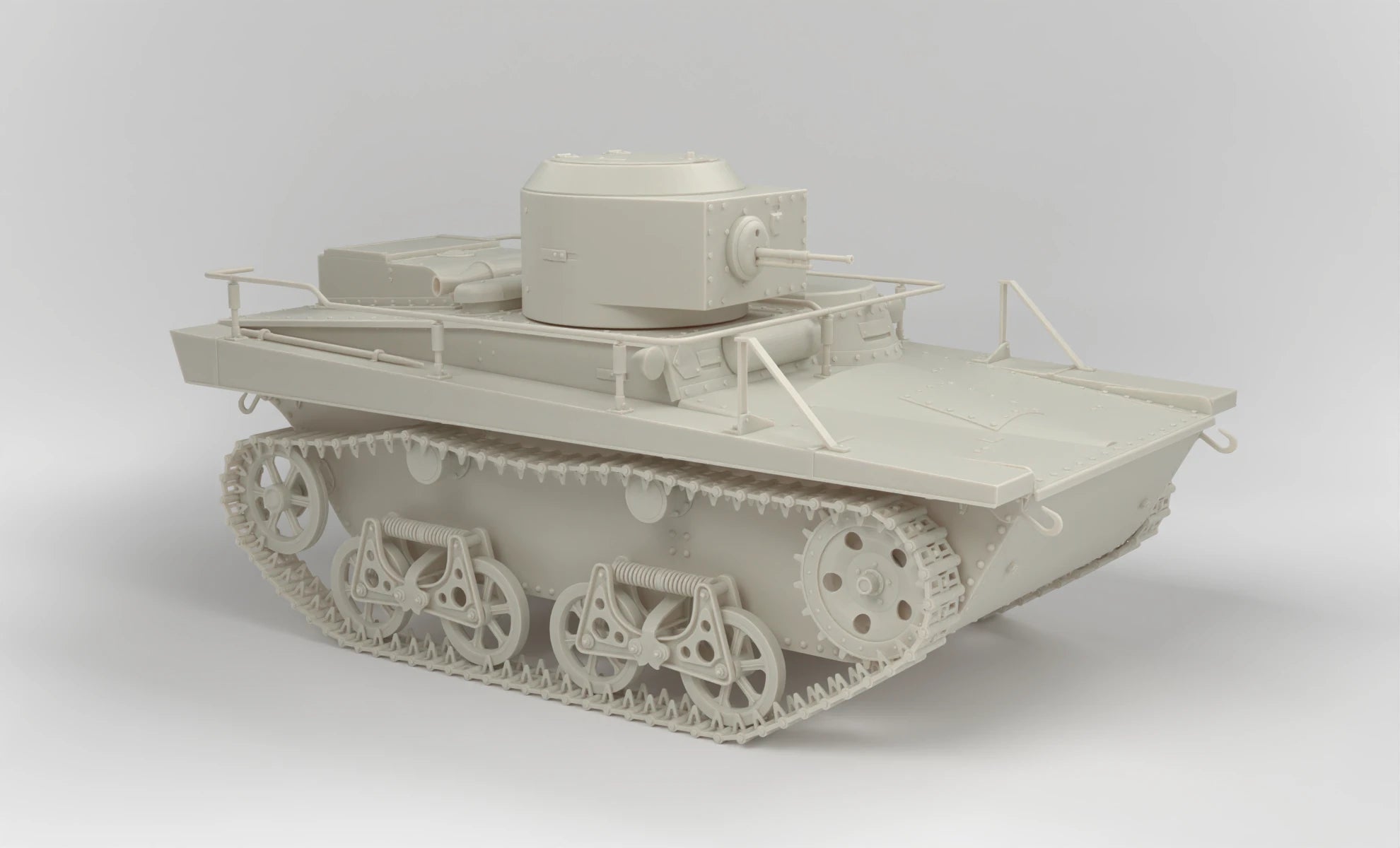 1/6 T-37 Soviet Amphibious Tank Kit 3dspro