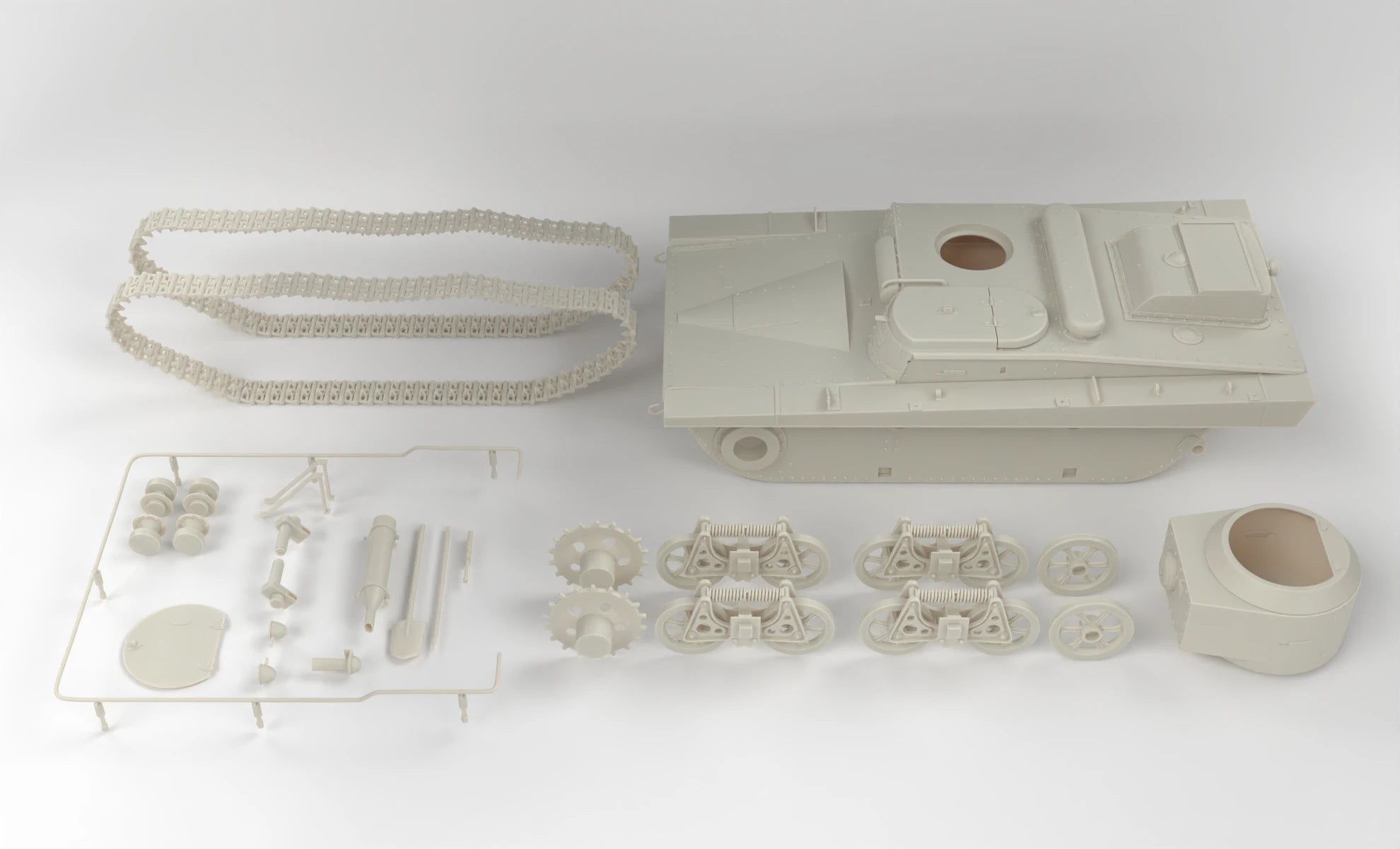 1/6 T-37 Soviet Amphibious Tank Kit 3dspro