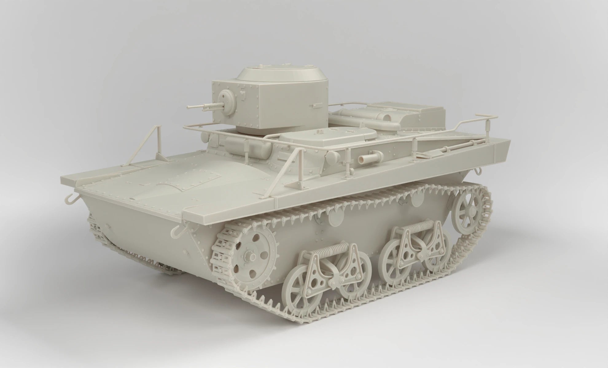 1/6 T-37 Soviet Amphibious Tank Kit 3dspro