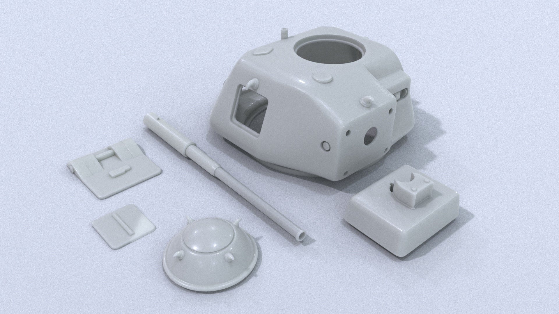 1/6 Vanatorul de Care Turret (SLS or Resin) - Distefan 3D Print | Rare Romanian Armor