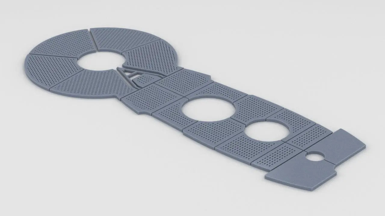 1/60 DKM U-Boot VII/C Conning Tower Deck Panel Set - distefan 3d print