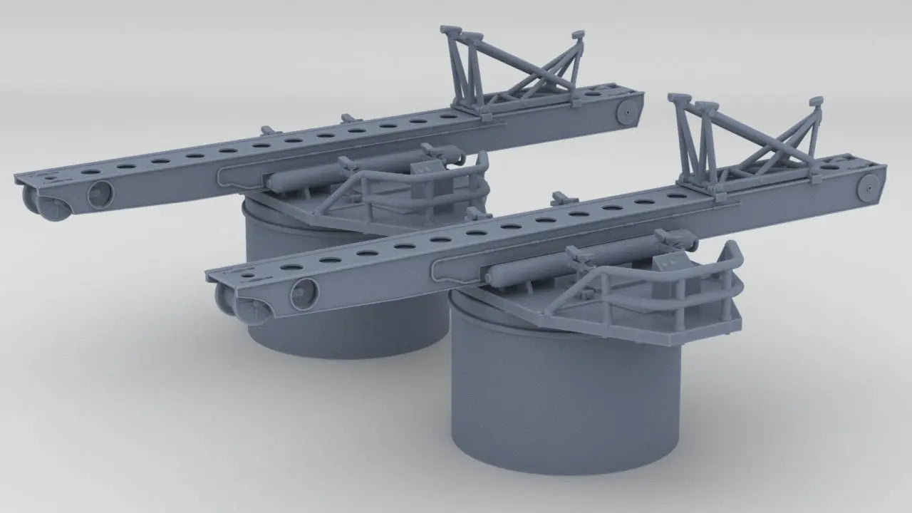 1/600 DKM Hipper Seaplane Catapult Set (2pcs) Resin3Dinteractive