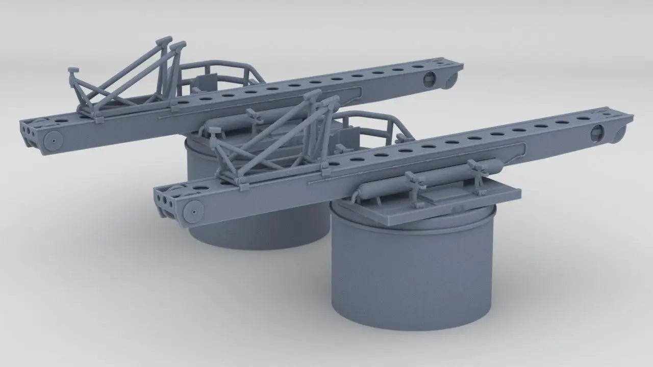 1/600 DKM Hipper Seaplane Catapult Set (2pcs) Resin3Dinteractive