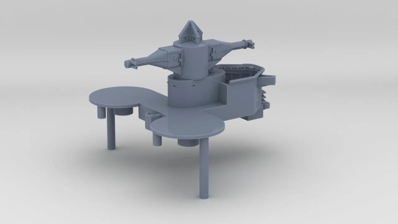 1/600 DKM Lutzow Aft Superstructure - distefan 3d print