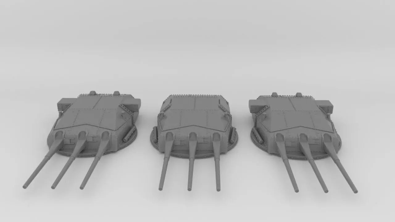 1/600 DKM Scharnhorst 28cm Turrets Set Resin3Dinteractive