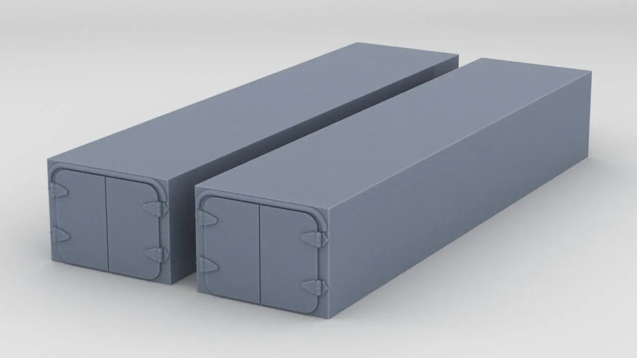 1/600 DKM Scharnhorst Torpedo Storage Box Set (2pcs) Resin3Dinteractive