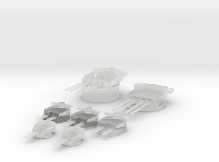1/600 French battleship Dunkerque turrets set - distefan 3d print