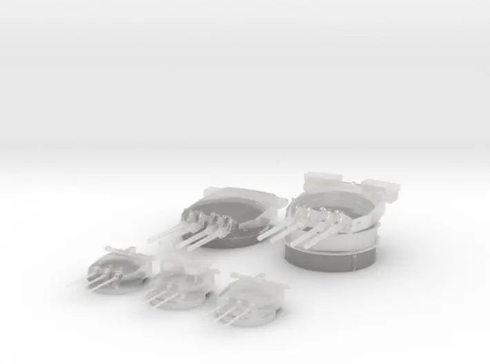 1/600 French battleship Richelieu turrets set - distefan 3d print