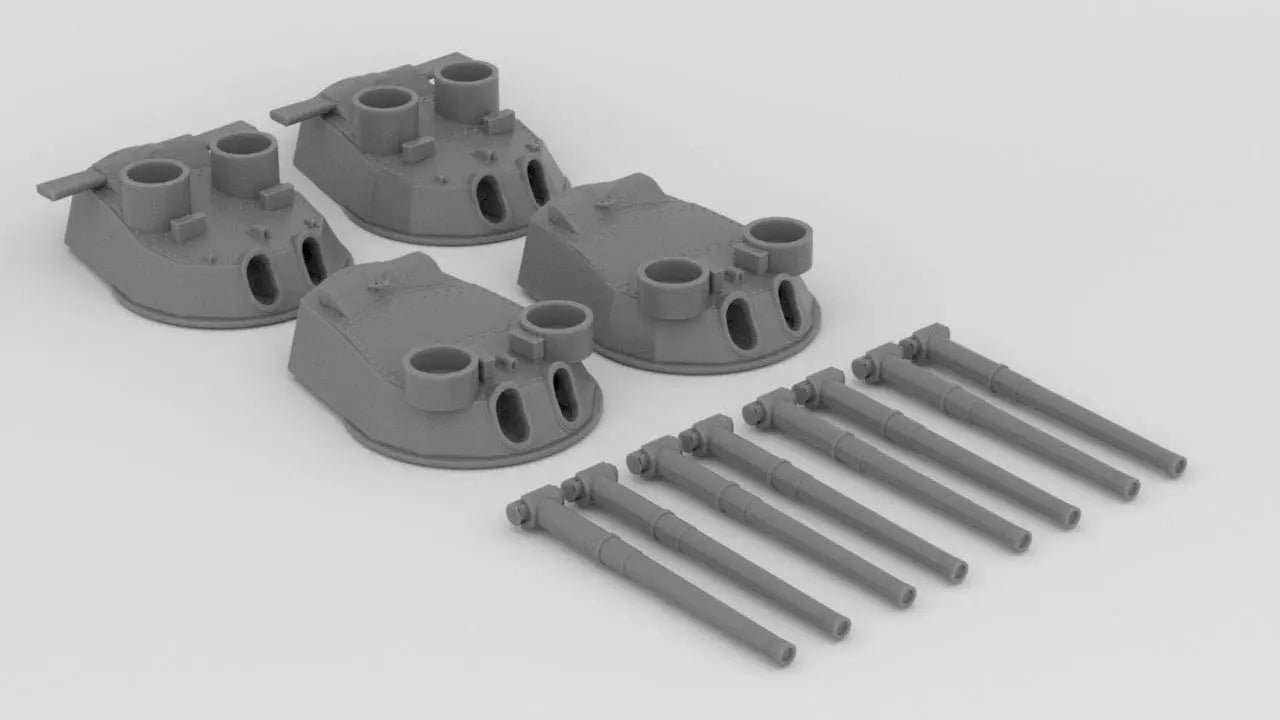 1/600 HMS Warspite 15" (381 mm) Guns - distefan 3d print