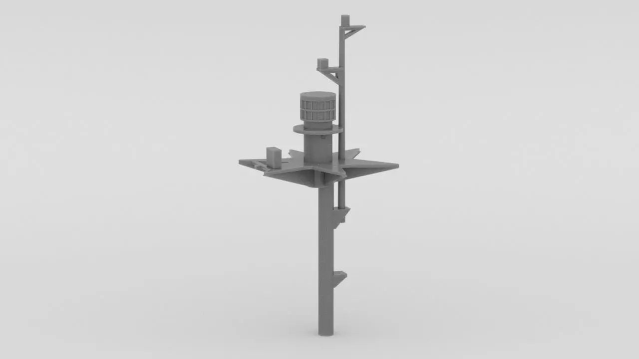 1/600 HMS Warspite Main Mast - distefan 3d print