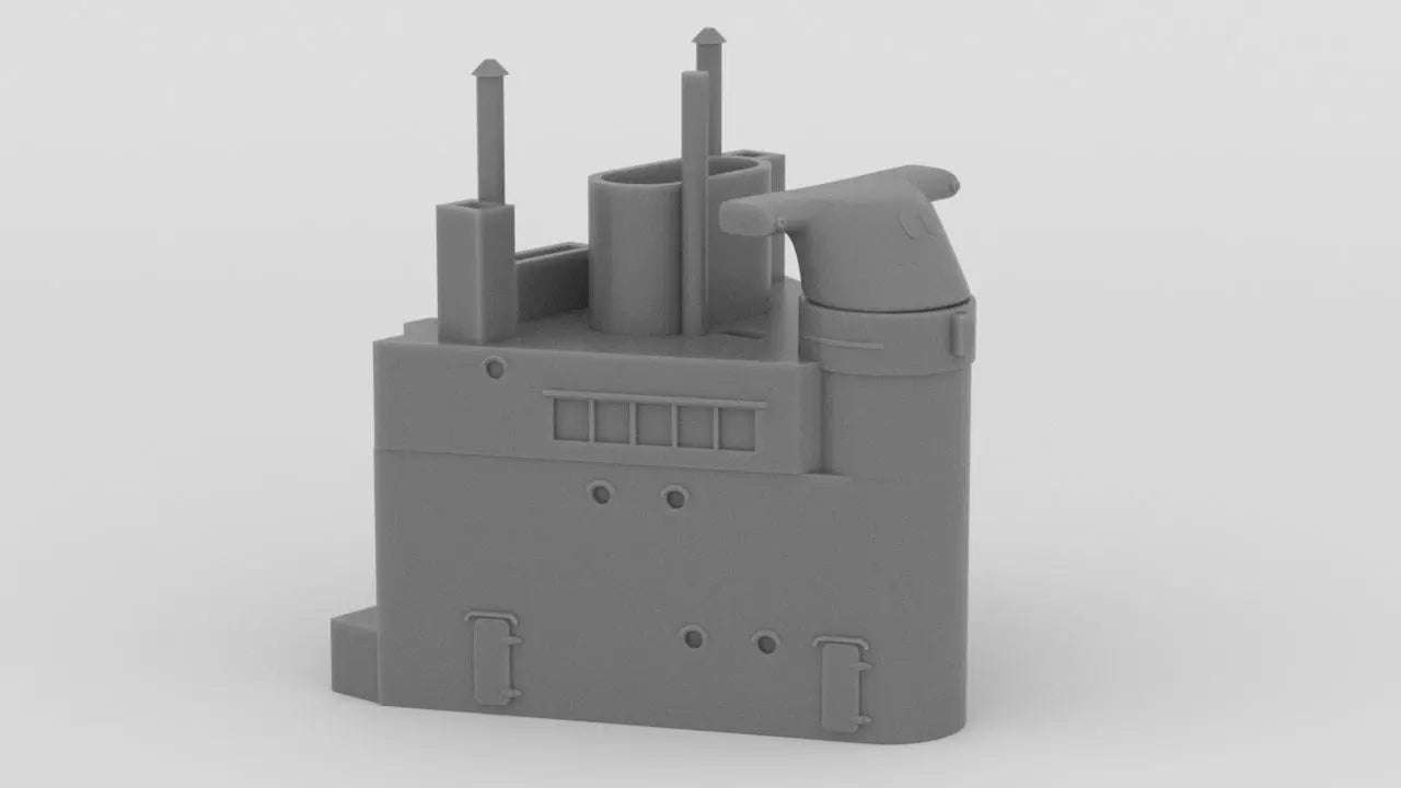 1/600 HMS Warspite Superstructure Aft - distefan 3d print
