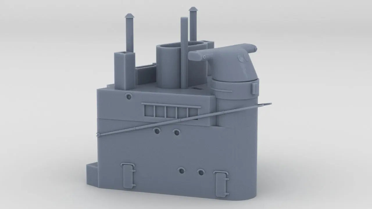 1/600 HMS Warspite Superstructure Aft Resin3Dinteractive
